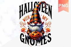Halloween Gnome Sublimation - Clipart PNG Design Product Image 1