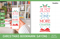 Christmas Bookmark Saying SVG For Book Lovers - One Chapter Product Image 1