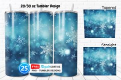 Christmas Snowflakes 20/30oz Tumbler, BONUS 25 Tumbler Product Image 1