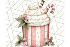 Christmas Cake Clipart PNG, Cottagecore Holiday Desserts Product Image 5
