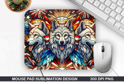 Dog Mouse Pad Sublimation, 4th Of July Mouse Pad PNG Design Product Image 1