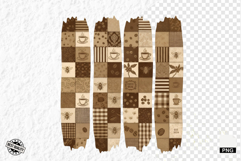 Coffee &amp; Bees Brush Stroke Clipart Product Image 1