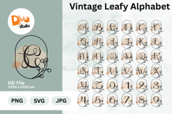 Vintage Leafy Alphabet Monogram Product Image 1