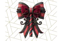 Gothic Christmas Clipart Dark Holiday PNG, Dark Christmas Product Image 5