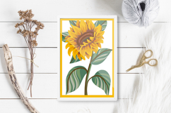 Sunflower layered papercut / sunflower paper cut 3D Product Image 3