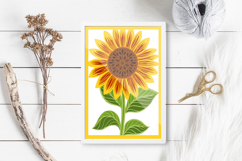 Sunflower layered paper SVG/ layered paper cut Product Image 3