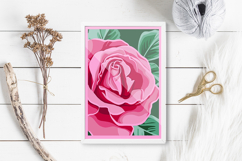 Shadow box roses paper cut / Paper cut roses Product Image 3