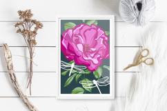 Flower and dragonfly layered paper cut / cricut machine Product Image 3