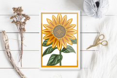 Sunflower multilayer postcard /3D Layered Sunflower Product Image 3