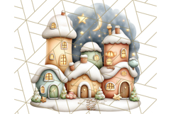 Cozy Cookie Village Clipart, Gingerbread Holiday PNG Product Image 5