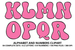 Mermaid Scales Alphabet Letters &amp; Numbers Clipart PNG 300DPI Product Image 3