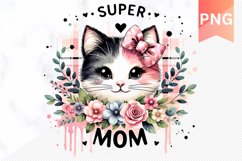 Super MOM Sublimation - Mother's Day Clipart PNG Design Product Image 1