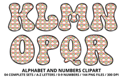 Retro Groovy Alphabert PNG 70s Numbers &amp; Letters 300 DPI Product Image 3