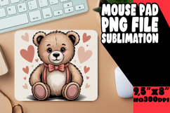 BRIGHT MOUSE PAD SUBLIMATION ART, Valenines Animals Product Image 1
