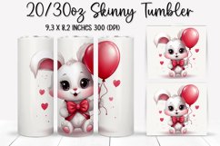 Valentine's Day Skinny Tumbler - Sublimation Tumbler Design Product Image 1