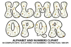Honey bee Alphabet png clipart, honey bee letters doodle Product Image 3