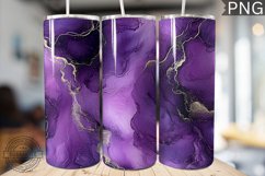 Purple Luxury Alcohol Ink Tumbler Wrap -High Quality 300 Dpi Product Image 1