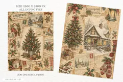 Winter Christmas Junk Journal Pages Product Image 3