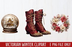 Victorian Winter Clipart Sublimation, Victorian Sublimation Product Image 1