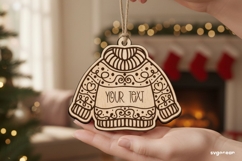 Christmas Sweater Ornaments SVG Bundle | Laser Cut | SVG Product Image 9