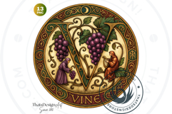 Round Celtic Zodiac Signs Clipart PNG Set 2- Irish Mythology Product Image 10