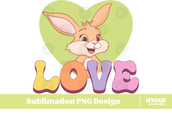 Easter Bunny Sublimation PNG Chick Farm Hip Hop Spring Joy Product Image 1