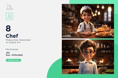 3D Character Boy Chef with relevant environment Set 13 Product Image 1