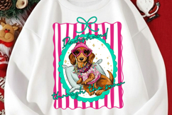 Dachshund Through The Snow PNG, Retro Christmas Dog Mom Png Product Image 2