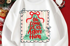 Oh Come Let Us Adore Him PNG, Christmas PNG, Holiday PNG Product Image 1