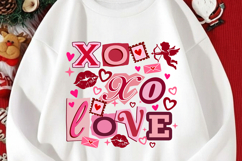 Valentine's Day love PNG, Xo Xo Png, Preppy Valentine Png Product Image 1