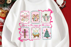 Jesus Is The Reason To Be Season Png, Christmas Coquette Bow Product Image 3