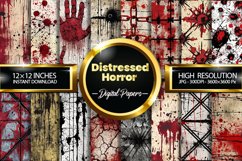 Distressed Horror Digital Papers, Scary Pattern Product Image 1