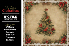 Huge Vintage Christmas Digital Paper Backgrounds Bundle Product Image 6