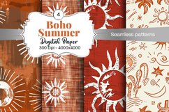 Summer Boho digital paper Seamless backgrounds Product Image 2