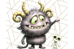 Quirky Monster Clipart PNG, Funny Spooky Creatures Product Image 5