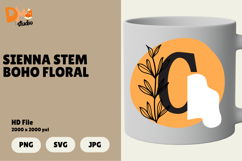 Sienna Stem Boho Floral Monogram Product Image 1