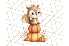 Woodland Autumn Critters PNG Clipart, Cute Fall Animals Product Image 5