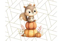 Woodland Autumn Critters PNG Clipart, Cute Fall Animals Product Image 5