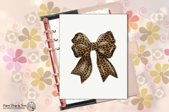 Leopard Bow PNG Chic Animal Print Fashion Ribbon Design Product Image 9