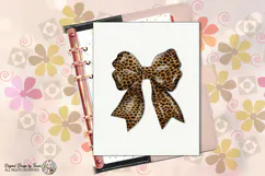 Leopard Bow PNG Chic Animal Print Fashion Ribbon Design Product Image 9