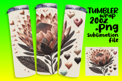 Amazing 20oz Tumbler Wrap Download , 3D Flower Product Image 1