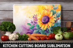 Cutting Board Sublimation Design - Sunflowers Sublimation Product Image 1