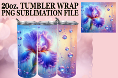 Cozy Sunsets 20oz tumbler wrap, 3D Flower Product Image 1
