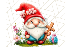 Easter Gnome PNG, Spring Bunny Clipart, Cute Digital Art Product Image 5