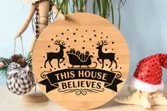 This House Believes Svg, Believe In Santa Svg, Christmas Svg Product Image 8