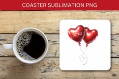valentine square coaster - xoxo balloons Product Image 1
