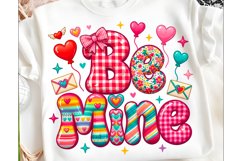 Patchwork Be Mine Valentine's Day PNG Product Image 1
