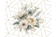 Whimsy Winter Florals Clipart PNG, Christmas Png Clipart Product Image 5