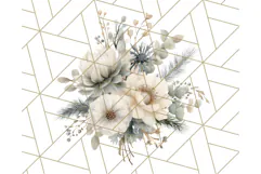 Whimsy Winter Florals Clipart PNG, Christmas Png Clipart Product Image 5