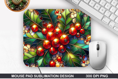 Flowers Mouse Pad Sublimation,Christmas Mouse Pad PNG Design Product Image 1